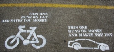 bike vs car stencil