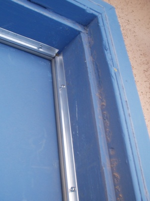 New Weatherstripping sealing an exterior door